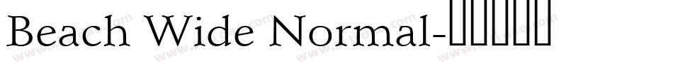 Beach Wide Normal字体转换